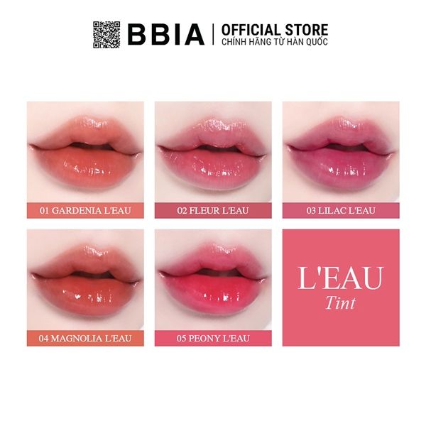 Son Tint Bóng Thuần Chay BBIA Gardenia Leau Tint #03 lilac hồng mận