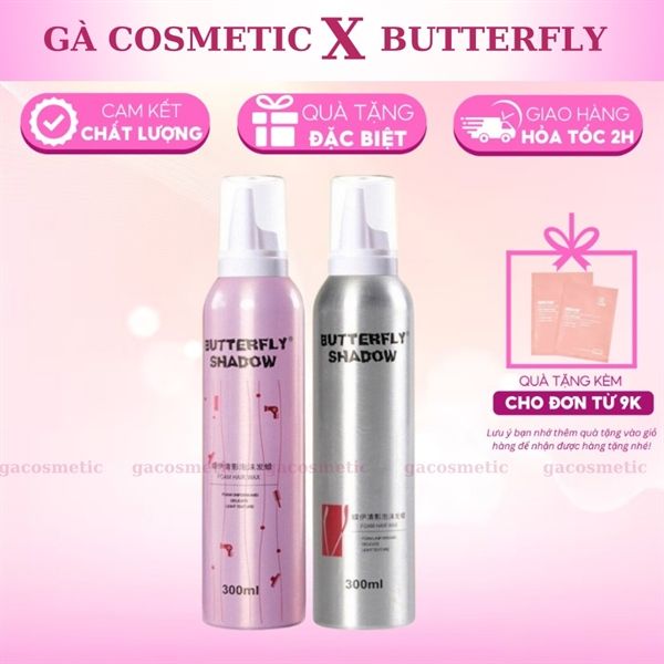 Gôm xịt Tóc Butterfly Shadow Foam Hair Wax Silver 300ml