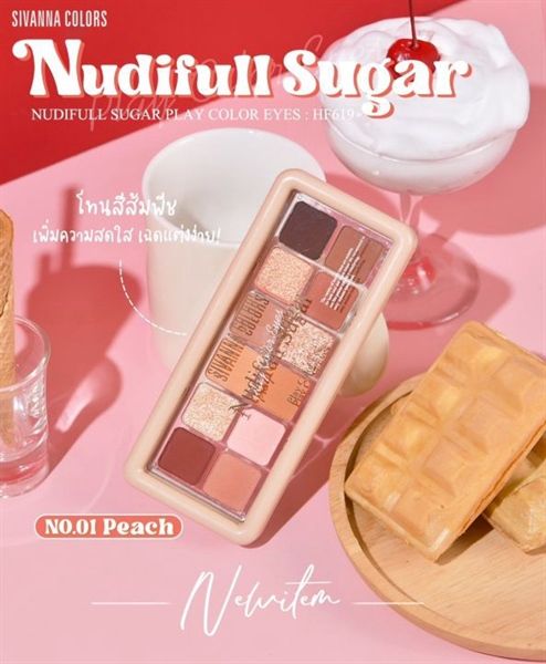 Bảng phấn mắt 10ô Sivanna color nudiful sugar play color eyes