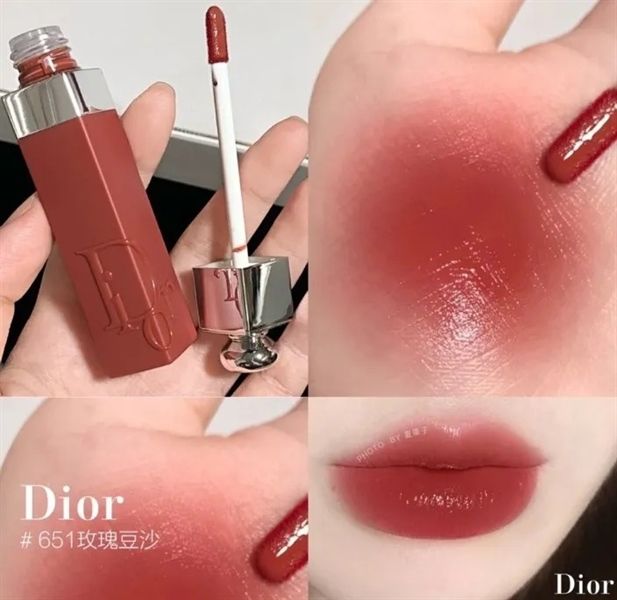 [unbox] son tint Dior addict lip tatoo #651 đỏ hồng