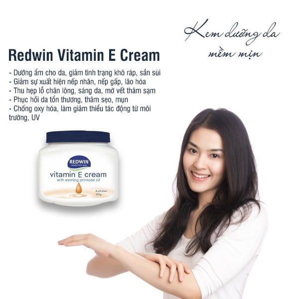 Dưỡng thể vitamin E REDWIN cream 330g (mẫu mới)