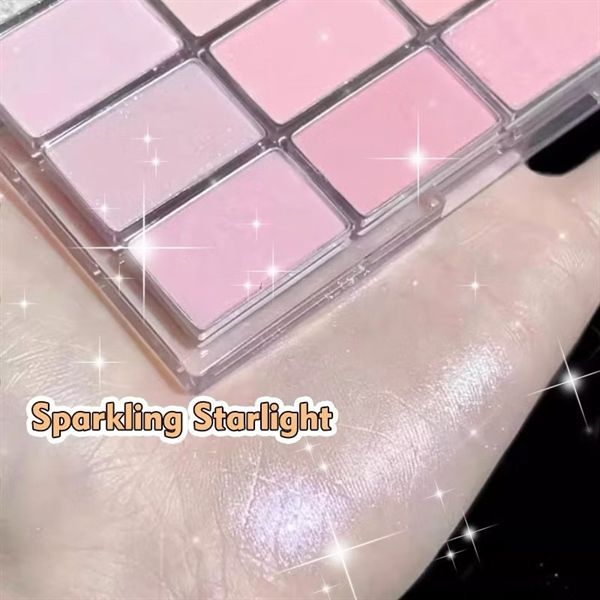 Phấn mắt ershiqi 16ô bản chữ nhật #04-hồng