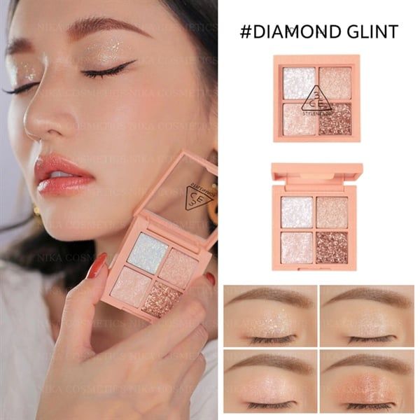 Bảng Phấn Mắt 4 Màu Siêu Lung Linh 3CE Mini Multi Eye Color Palette