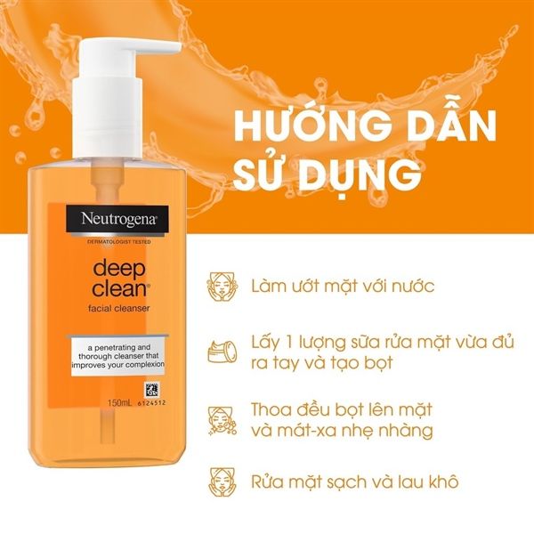 Sữa Rửa Mặt Neutrogena Làm Sạch Sâu Dạng Gel 150ml