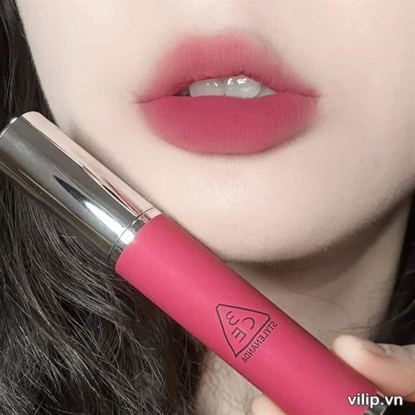 Son kem lì 3ce hazy lip clay #type girl-hồng lạnh