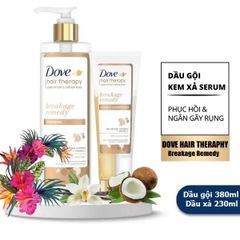 Kem Xả Dove Hair Therapy Serum 2in1 Phục Hồi Ngăn Gãy Rụng 230ml