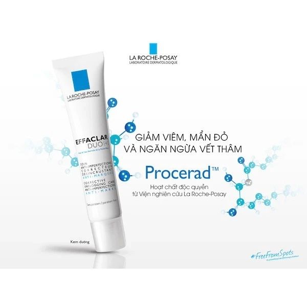 Gel Dưỡng Da La Roche-Posay Effaclar Duo+ Giúp Giảm Mụn, Ngăn Ngừa Vết Thâm 15ml