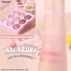 Phấn mắt 9 ô Sivanna Colors Macaron #02-blue berry