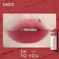 Son Kem Lì INTO YOU shero super matte lip & cheek mud EM23 dạng thỏi