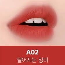Son Kem Lì Black Rouge Air Fit Velvet Tint #A02 đỏ hồng