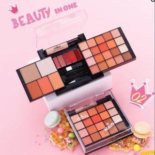 Phấn mắt má , son tích hợp 3 tầng kèm che khuyết điểm tiện lợi ODBO beauty in one