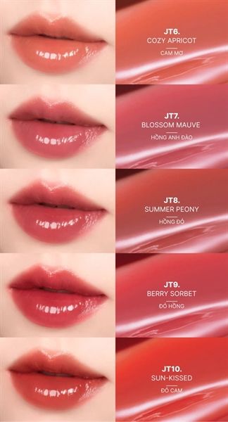 Son tint bóng thuần chay Merzy foif juicy fit tint #Jt8