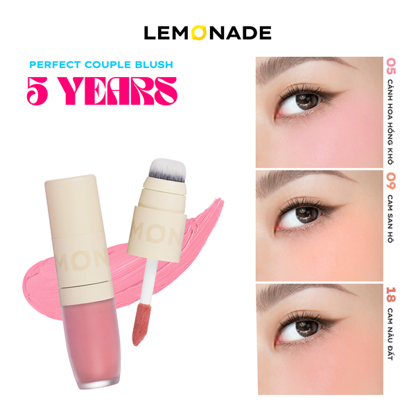 Má hồng kem mịn lì thuần chay Lemonade Perfect Couple Blush 5year-18