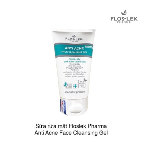 Sữa Rửa Mặt Cho Da Dầu Mụn Floslek Pharma Anti Acne Face Cleansing Gel 200ml