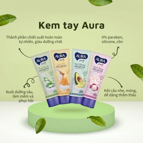 Kem Tay Lụa Aura Beauty Cream bản Nga Làm Mềm Da Tay, Giảm Nứt Nẻ - Tuýp 75g