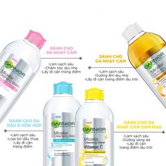 Nước Làm Sạch và Tẩy Trang Garnier Micellar Cleansing Water Cho Da Dầu Da Mụn 400ml