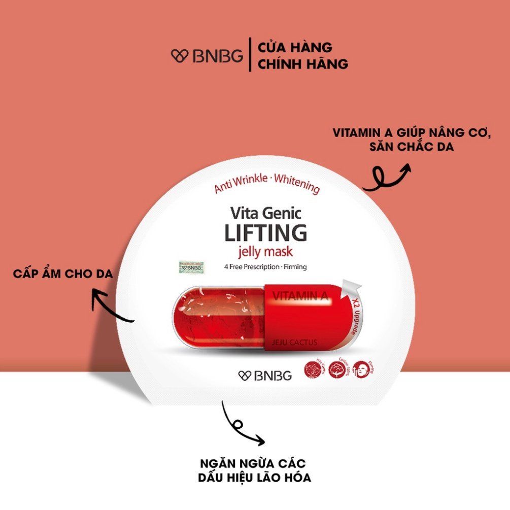 Mặt Nạ Nâng Cơ Săn Chắc Da Giảm Nếp Nhăn BNBG Vitamin A Vita Genic Lifting 30ml