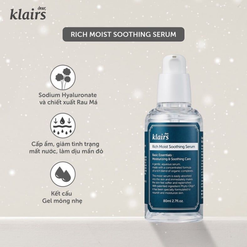 Tinh Chất Dưỡng Ẩm Sâu Klairs Rich Moist Soothing Serum 80ml