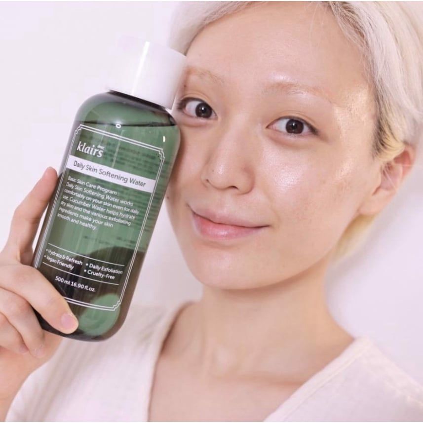 Nước Hoa Hồng Tẩy Da Chết Làm Dịu Da Klairs Daily Skin Softening Water 500ml