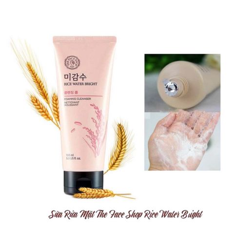Sữa Rửa Mặt Gạo Làm Sáng Da The Face Shop Rice Water Bright Facial Foaming Cleanser 100ml