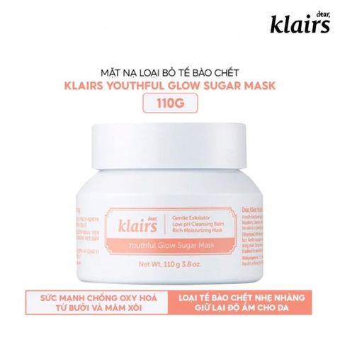 Mặt Nạ Tẩy Tế Bào Chết Klairs Youthful Glow Sugar Mask 110g