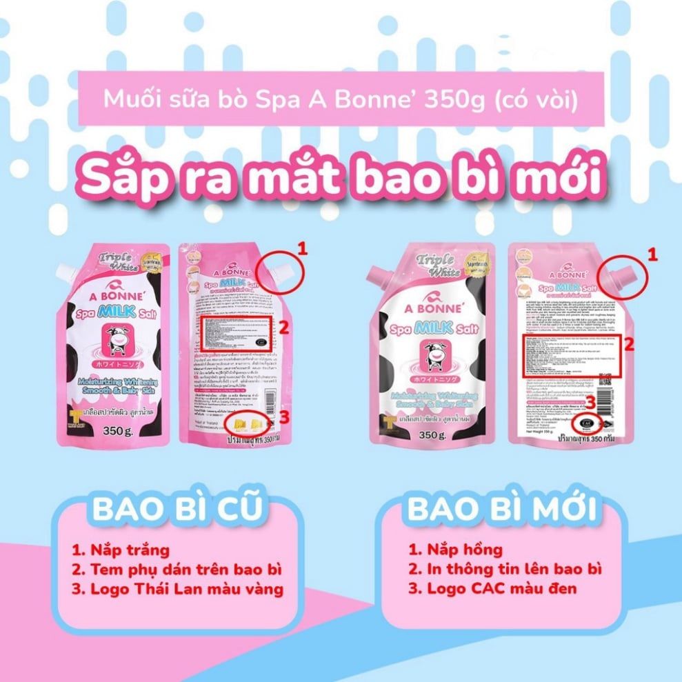 Muối Tắm Sữa Bò Tẩy Tế Bào Chết A Bonne Spa Milk Salt Thái Lan 350 gram