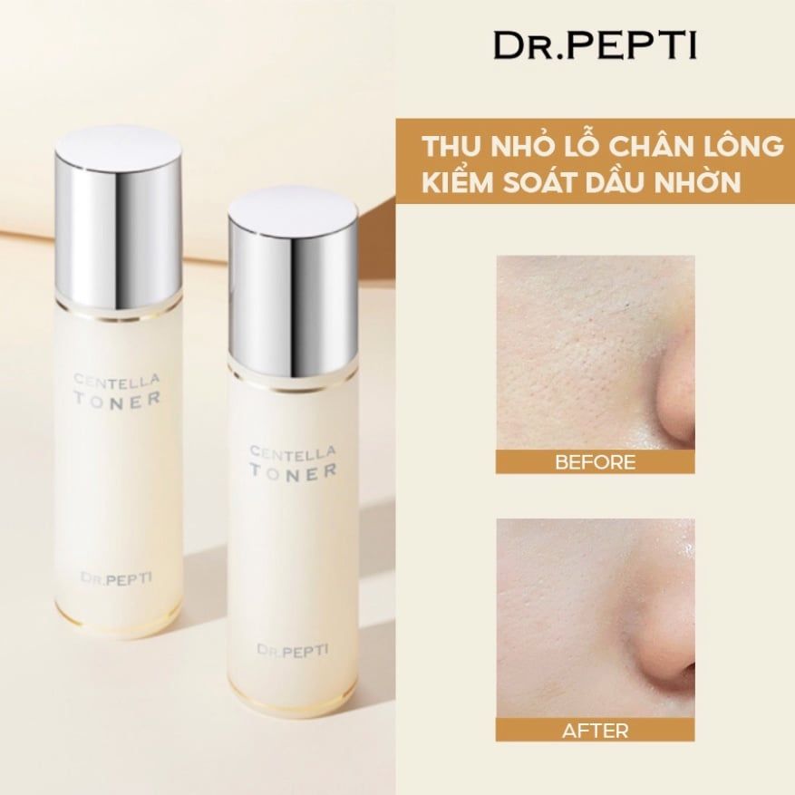 Nước Hoa Hồng Dưỡng Da Căng Bóng Dr.Pepti+ Centella Toner 180ml