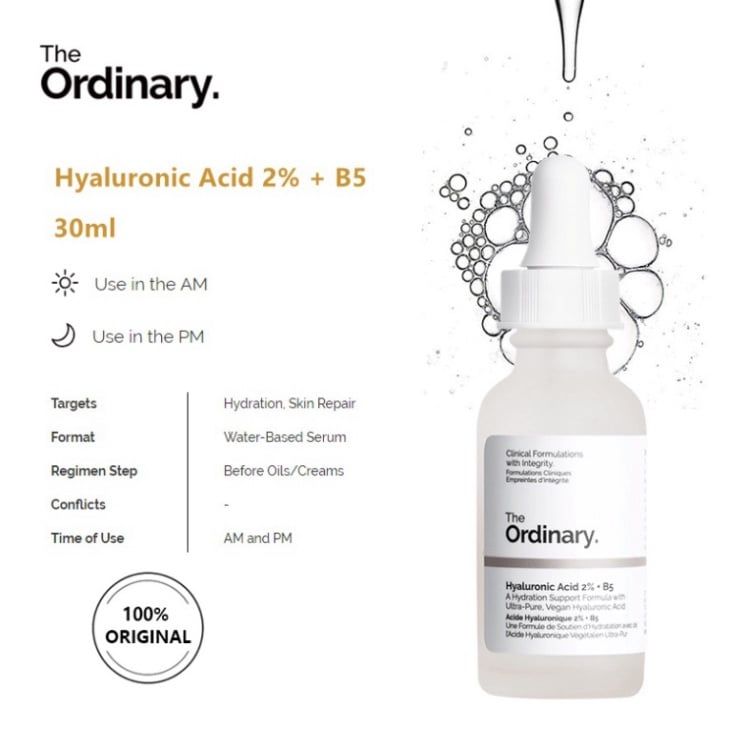 Tinh Chất Cấp Nước Phục Hồi Da The Ordinary Hyaluronic Acid 2% + B5