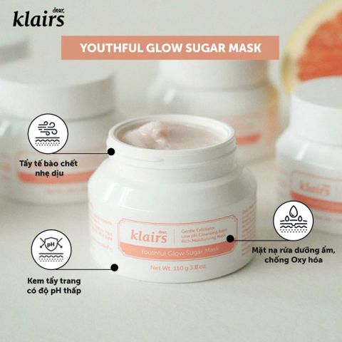 Mặt Nạ Tẩy Tế Bào Chết Klairs Youthful Glow Sugar Mask 110g