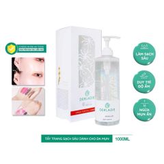 Nước làm sạch mỹ phẩm Derladie Ngừa Mụn rửa sạch Da 1000ml Cleansing Water Witch Hazel