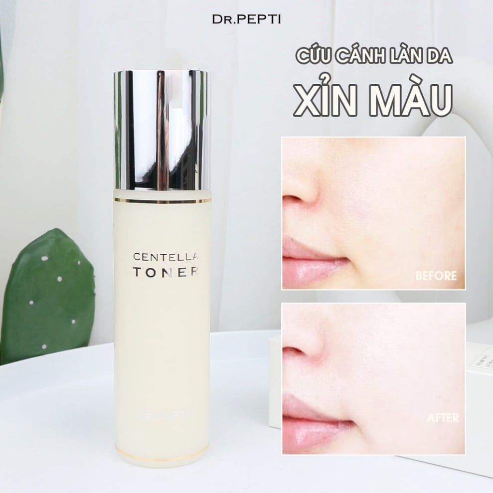 Nước Hoa Hồng Dưỡng Da Căng Bóng Dr.Pepti+ Centella Toner 180ml