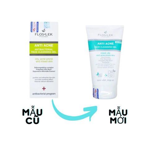 Sữa Rửa Mặt Cho Da Dầu Mụn Floslek Pharma Anti Acne Face Cleansing Gel 200ml