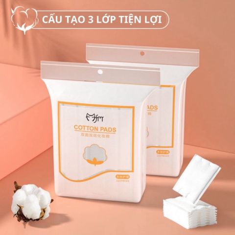 Bông Tẩy Trang 222 miếng FM Cotton Pads 3 Lớp LATUBO