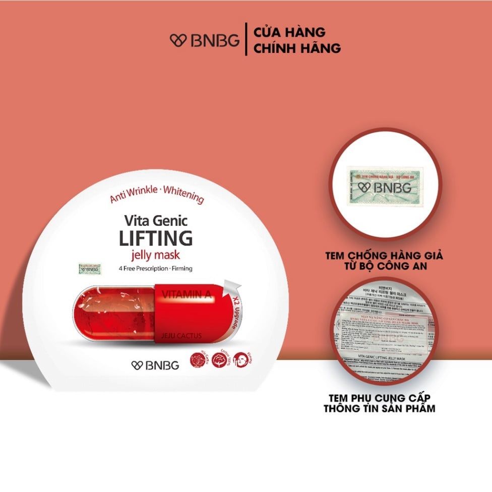 Mặt Nạ Nâng Cơ Săn Chắc Da Giảm Nếp Nhăn BNBG Vitamin A Vita Genic Lifting 30ml