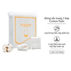 Bông Tẩy Trang 222 miếng FM Cotton Pads 3 Lớp LATUBO
