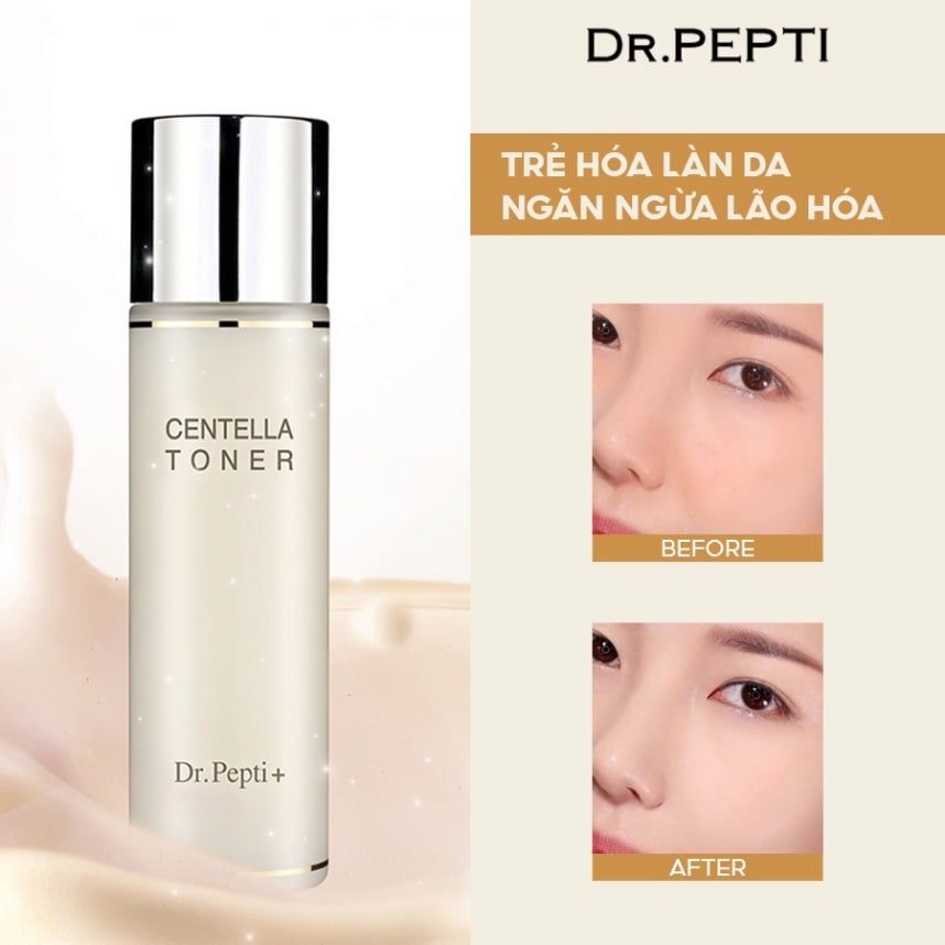 Nước Hoa Hồng Dưỡng Da Căng Bóng Dr.Pepti+ Centella Toner 180ml