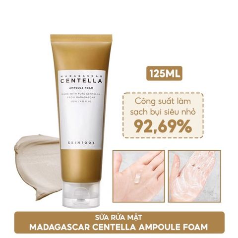 Sữa Rữa Mặt Dịu Nhẹ Dưỡng Trắng Chiết Xuất Rau Má Skin1004 Madagascar Centella Foam 125ml