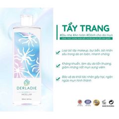 Nước làm sạch mỹ phẩm Derladie Ngừa Mụn rửa sạch Da 1000ml Cleansing Water Witch Hazel