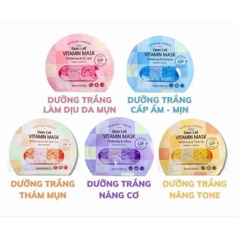 [ Mẫu Mới ] Mặt Nạ Banobagi Stem Cell Vitamin Mask Whitening