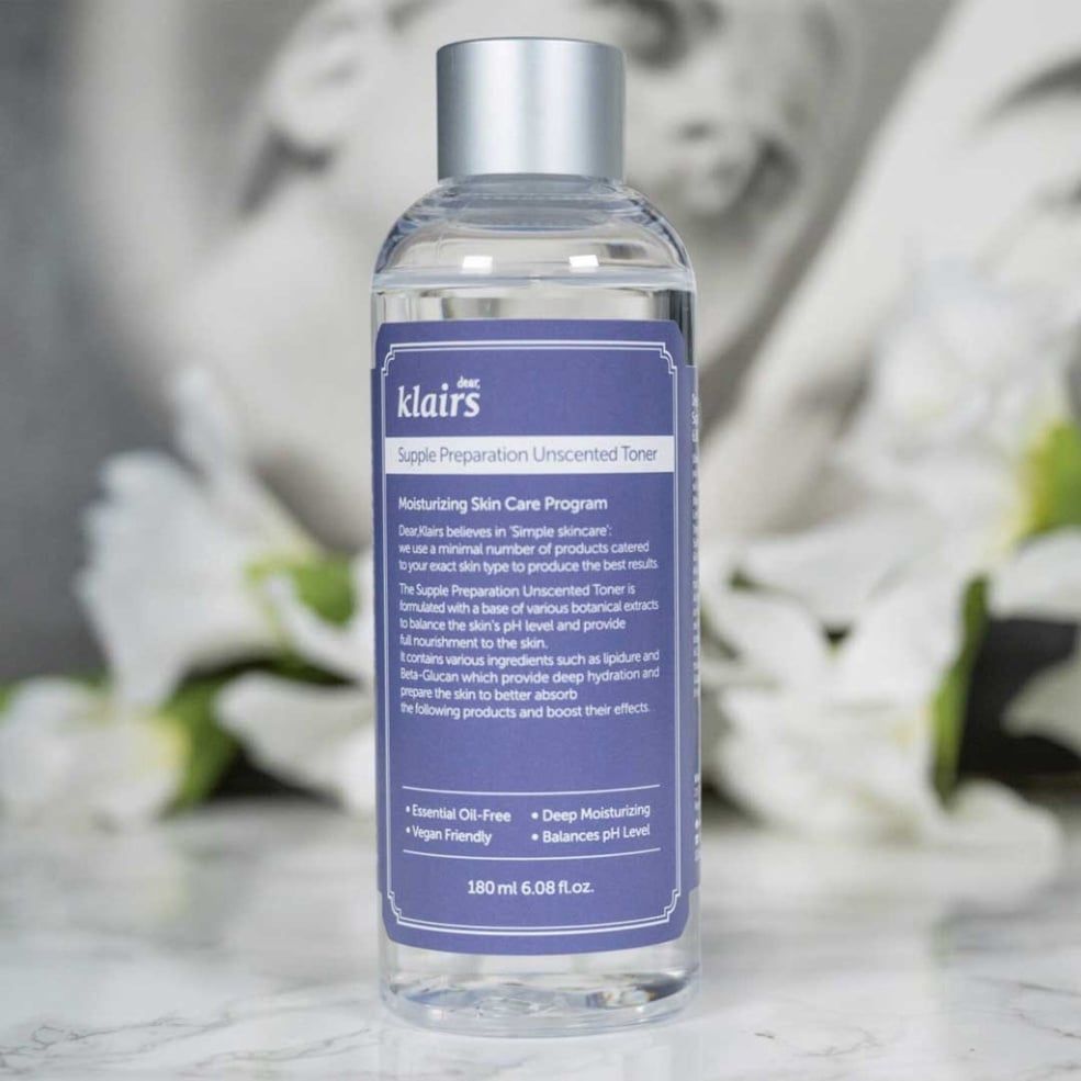Nước Hoa Hồng Không Mùi Dưỡng Ẩm, Làm Dịu Da Klairs Supple Preparation Unscented Toner 180ml