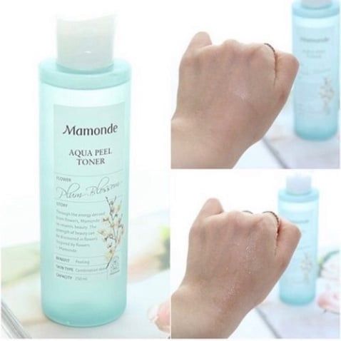 Nước Hoa Hồng Chiết Xuất Hoa Mận Loại Bỏ Da Chết Cho Da Hỗn Hợp Mamonde Aqua Peel Toner 250ml