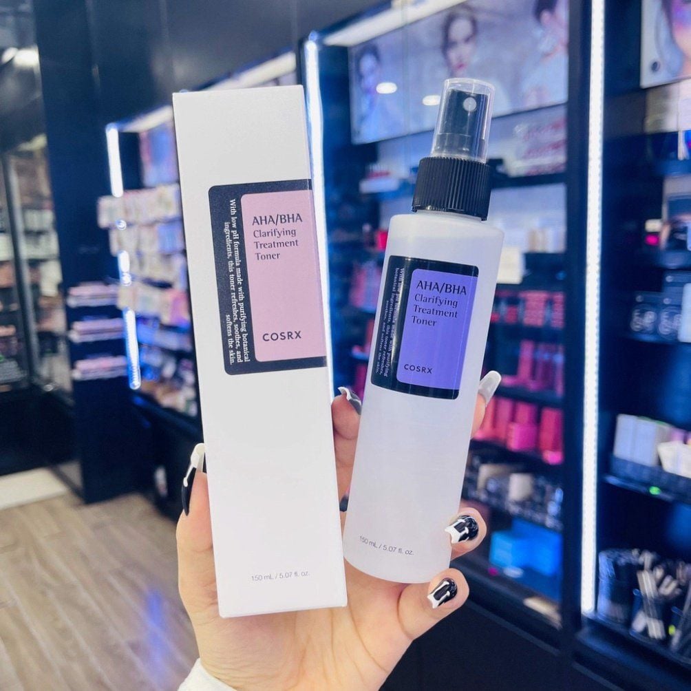 Nước Hoa Hồng Giảm Mụn, Tẩy Tế Bào Chết Hóa Học Cosrx AHA/BHA Clarifying Treatment Toner