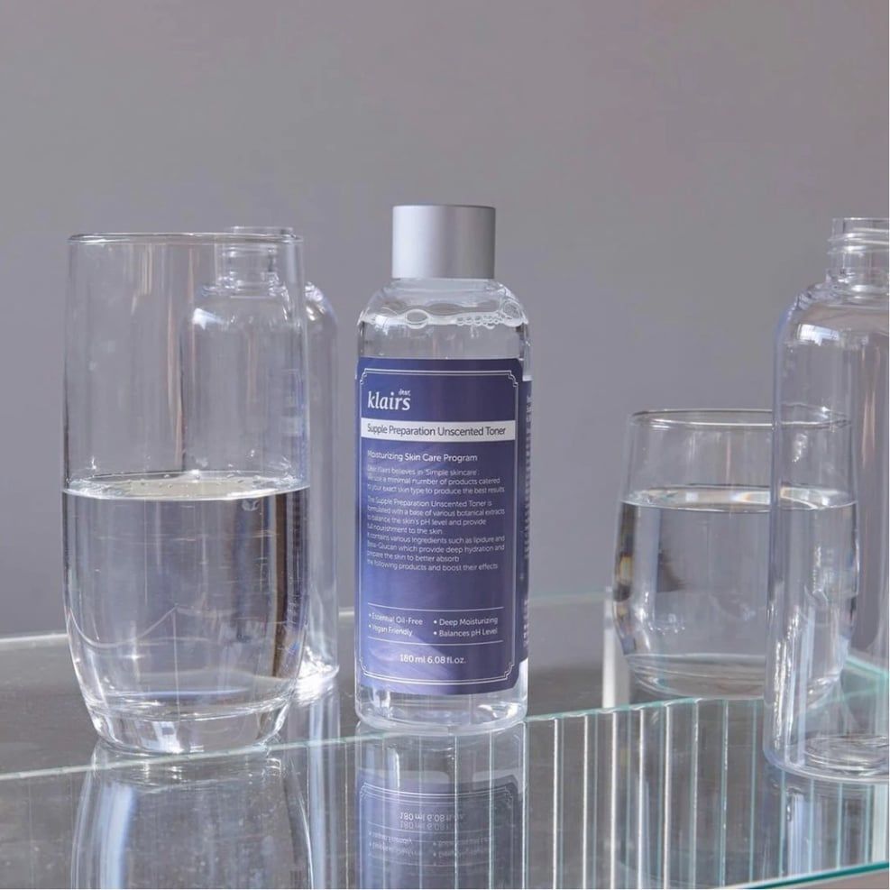 Nước Hoa Hồng Không Mùi Dưỡng Ẩm, Làm Dịu Da Klairs Supple Preparation Unscented Toner 180ml