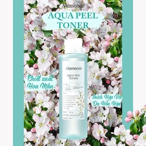 Nước Hoa Hồng Chiết Xuất Hoa Mận Loại Bỏ Da Chết Cho Da Hỗn Hợp Mamonde Aqua Peel Toner 250ml