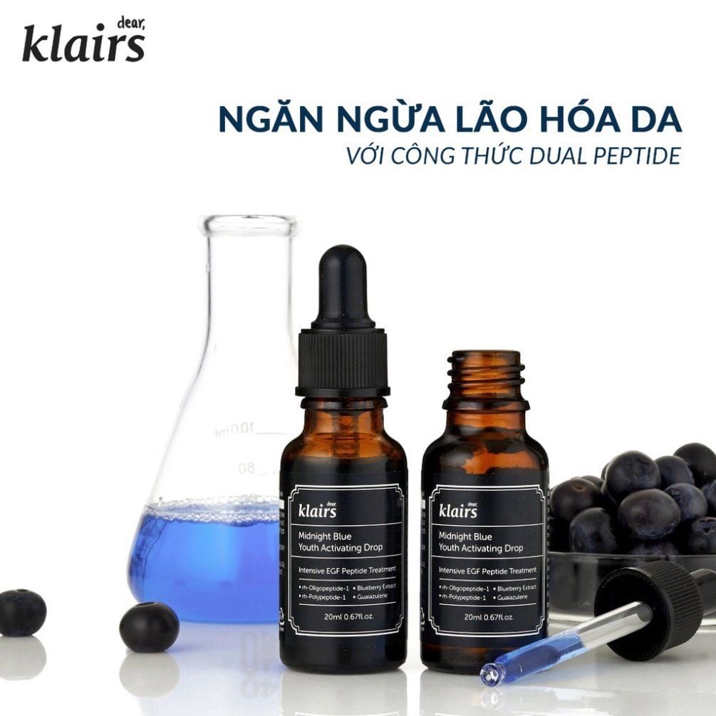 Tinh Chất Dưỡng Ẩm, Phục Hồi Da Klairs Midnight Blue Youth Activating Drop 20ml
