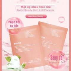 Mặt Nạ Nhau Thai Cừu Cuống Rốn Tế Bào Gốc Nhật Bản Rwine Beauty Dưỡng Da, Cung Cấp Độ Ẩm (1 miếng)