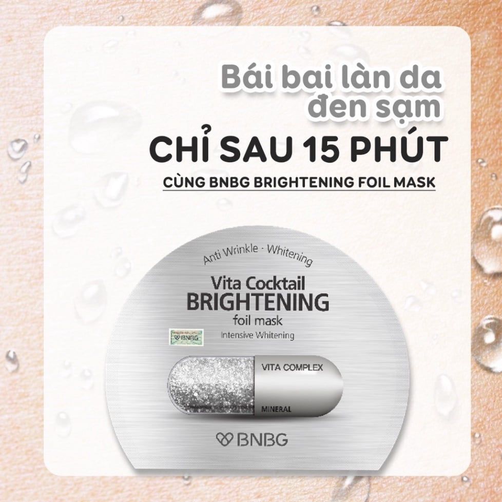 Mặt Nạ Dưỡng Sáng Da Chuyên Sâu BNBG Vita Cocktail Brightening Foil Mask Intensive Whitening 30ml