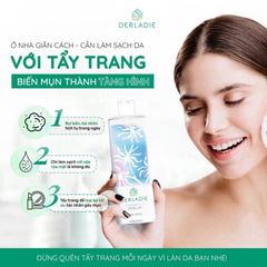 Nước làm sạch mỹ phẩm Derladie Ngừa Mụn rửa sạch Da 1000ml Cleansing Water Witch Hazel