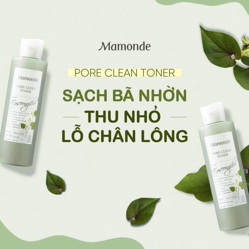 Nước Hoa Hồng Chiết Xuất Rau Diếp Cá Làm Sạch Dầu Ngăn Ngừa Mụn Mamonde Pore Clean 250ml