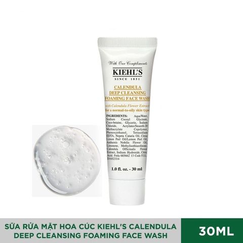 Sữa Rửa Mặt Hoa Cúc Kiehls Calendula Deep Cleansing Foaming 30ml
